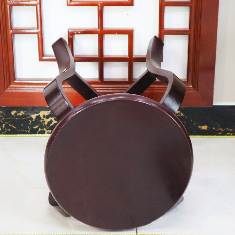 LANDTOM Sturdy Stool Guzheng Stool Solid Wood Guzheng Round Stool Single Piano Stool Antique Mahogany Stool Chinese Style Stool Stool Removable Instrument Stool