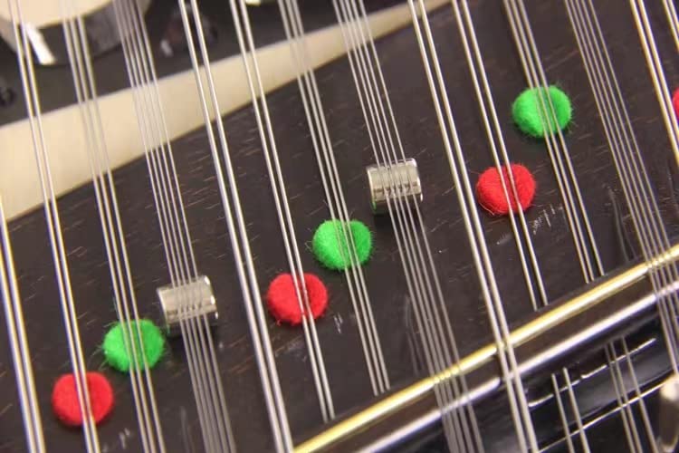 LANGTOM chicken wing wooden shell carving fairy lotus panda 402 dulcimer, professional musical instrument playing Yangqin (Chicken wing wood Lotus)