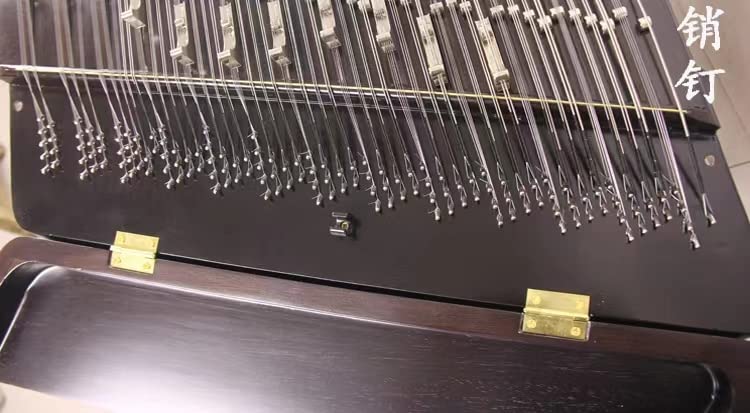 LANGTOM chicken wing wooden shell carving fairy lotus panda 402 dulcimer, professional musical instrument playing Yangqin (Chicken wing wood Lotus)