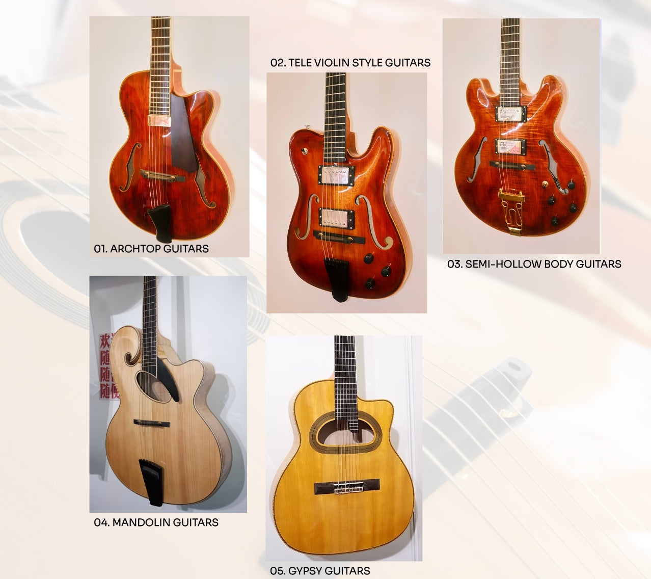 LANDTOM High Quality Maple Jazz Guitars Customizable Acoustic Guitar Maple Classical Guitar