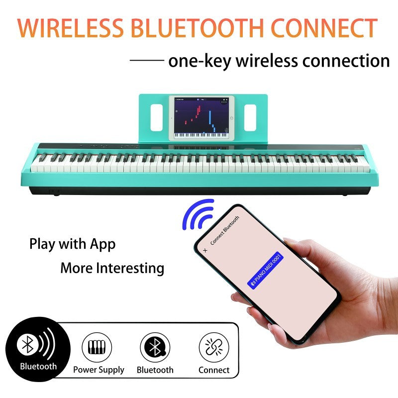 LANDTOM Intelligent 88-Key Heavy Hammer Amoy Series Digital Piano A100 Portable Electric Piano for Children Beginners and Professionals to Play Home and Outdoors