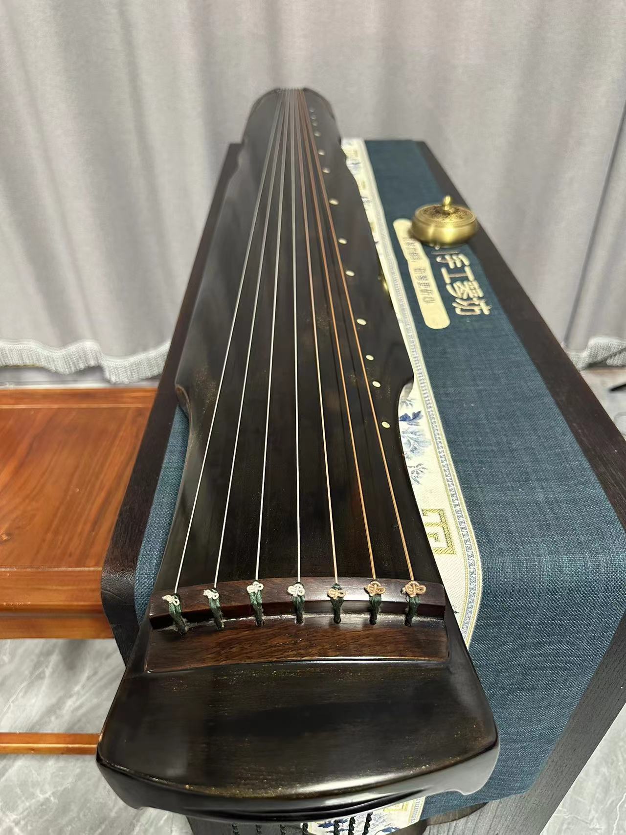 LANDTOM High-Level/Concert level pure handmade Zhongni style 100+ years aged wood Guqin/Chinese zither by famous master