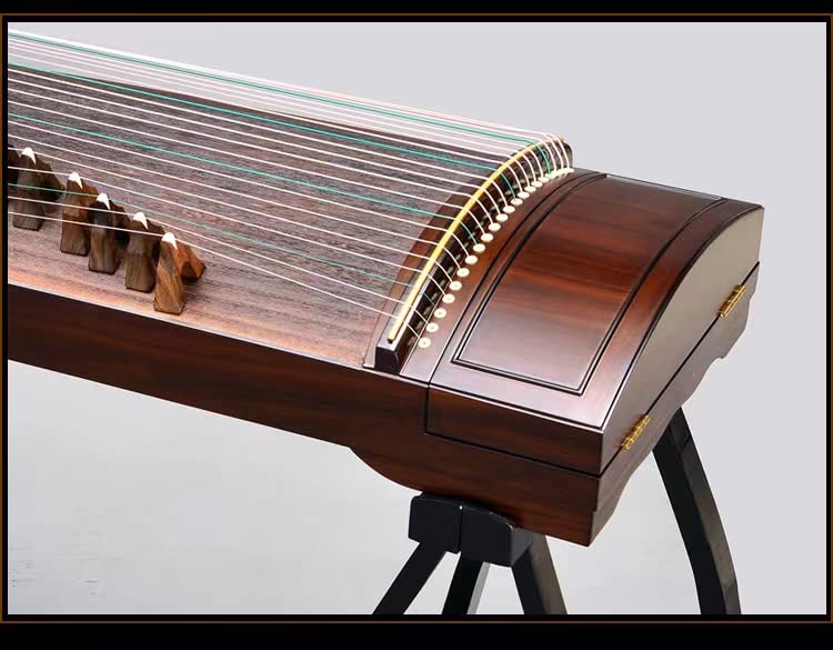 LANDTOM Professional/Concert Ebony Guzheng (163cm) of Plain style for senior, specialists, beginner with a buget