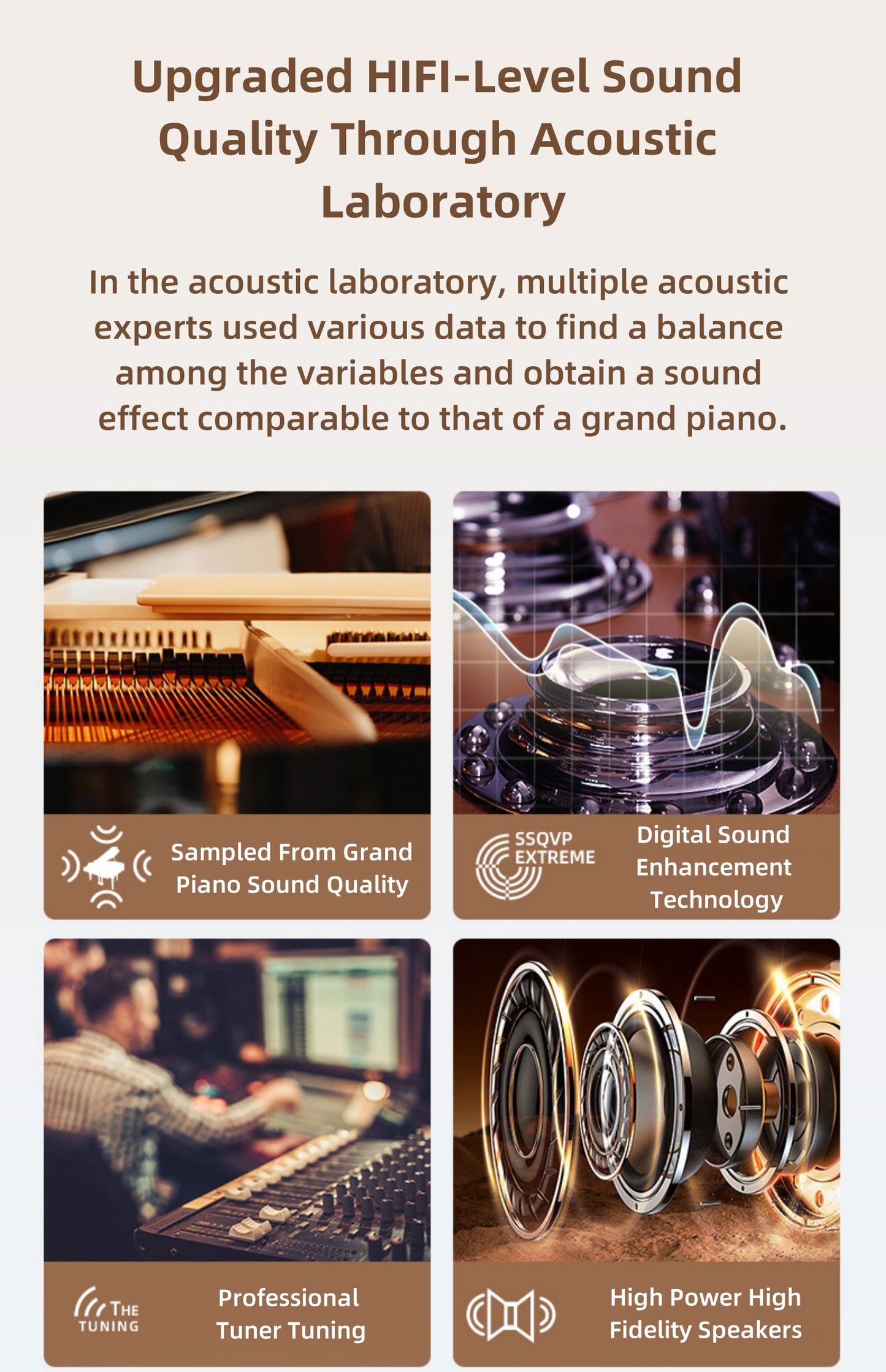 LANDTOM 88-Key Heavy Hammer Beginner Electric Piano Drawer Type Home Desk Electronic Piano