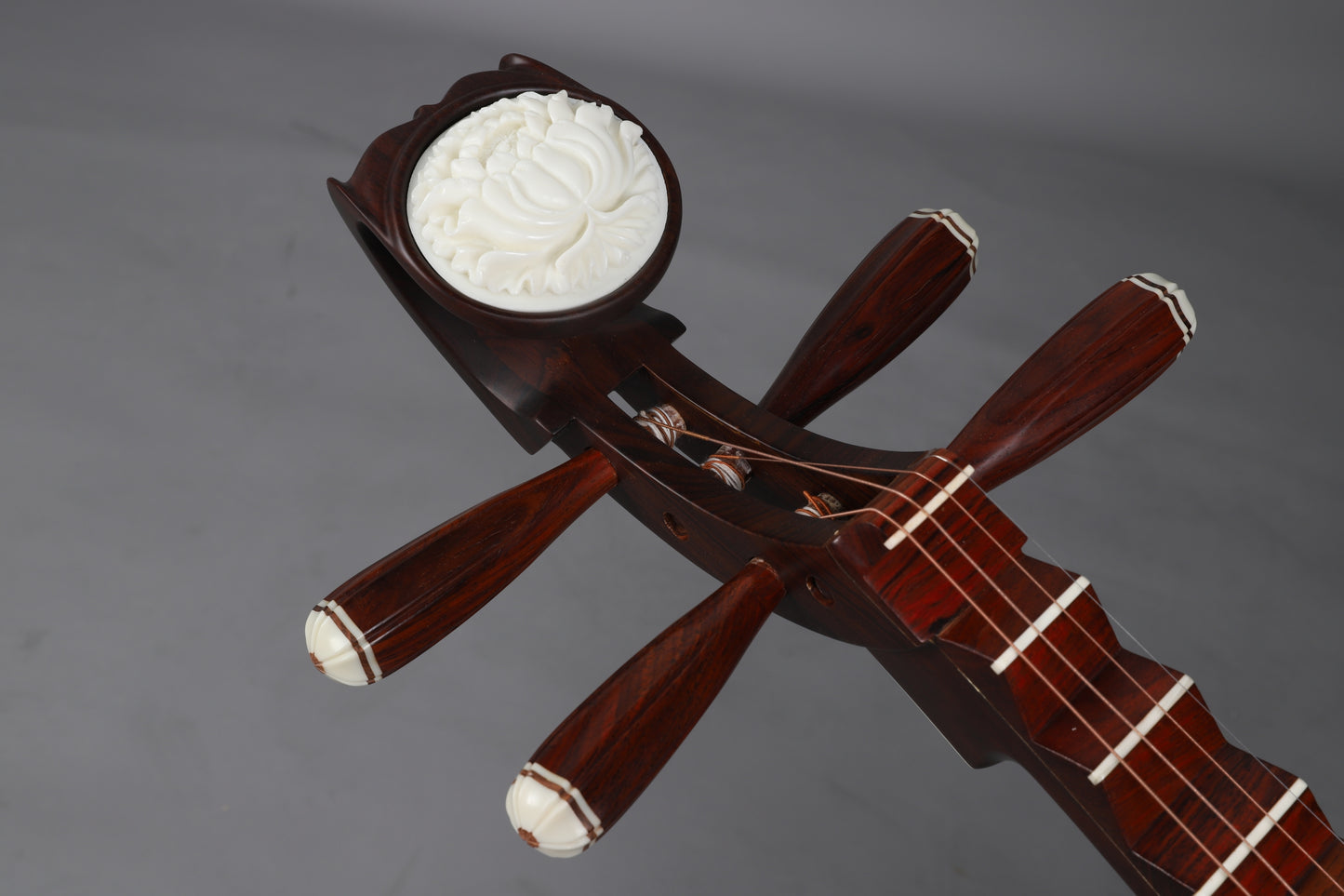 LANDTOM Yuehai Adult's Dalbergia retusa (Cocobolo Rosewood) Pipa 917 For Pipa Professional Performance, Collection