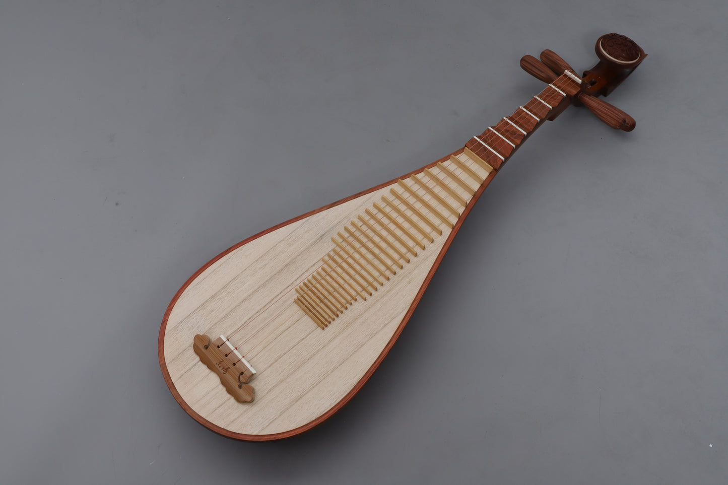 LANDTOM Yuehai Adult's Pterocarpus macrocarpus (Burma Padauk / Big-fruited Padauk) Pipa 9119 Designed for pipa performances and professional-grade examinations