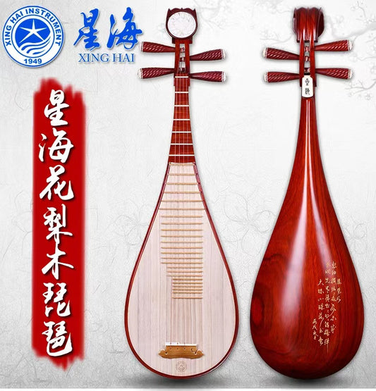 LANDTOM Professional Xinghai Rosewood/African Redsandal Pipa 8912 for daily practice，performance，test grading