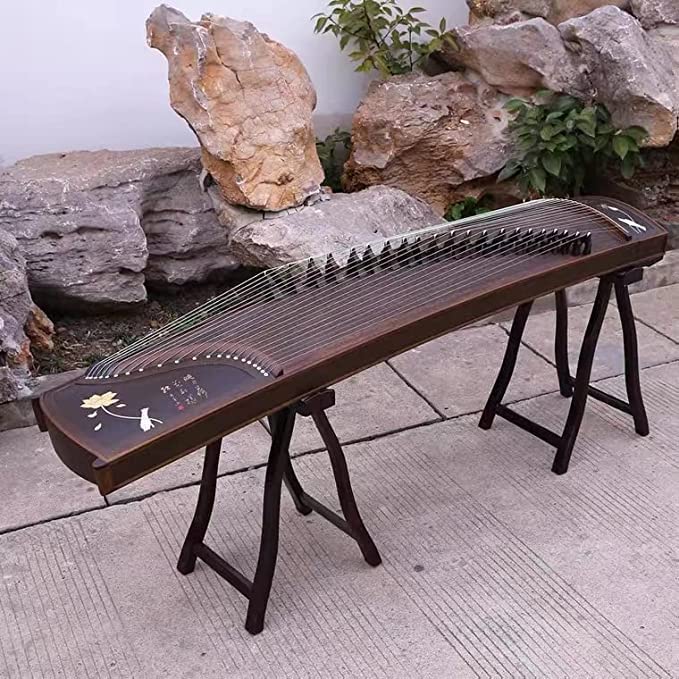 LANDTOM High level Chicken-wing(鸡翅木)Wood Guzheng(163cm) with Hand-Carved Craftwork For Adults/Children/Senior/Intermediate/Beginner…