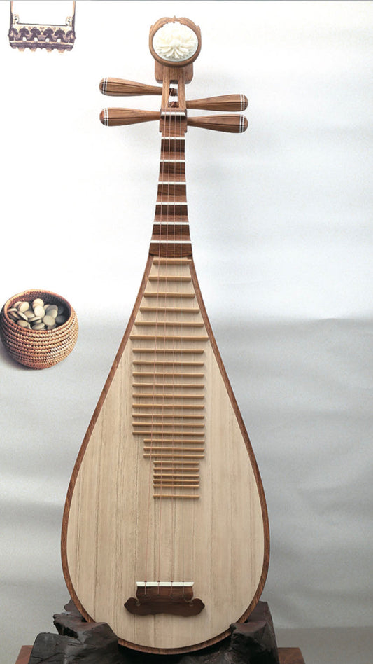 LANDTOM Concert and Colletion level Rosewood Chinese Pipa/Chinese Stringed lute  for Musicians / Specialist made by famous pipa master Tian JIanzhuang