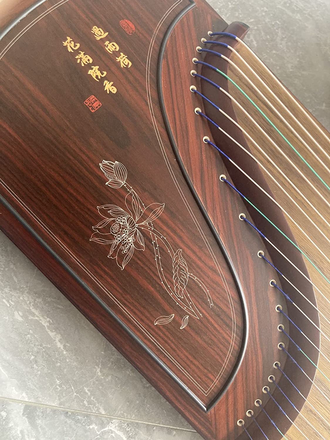 LANDTOM Professional Paulownia Guzheng (163cm) for Adults/Beginner/Intermediate (Paulownia) (A)…