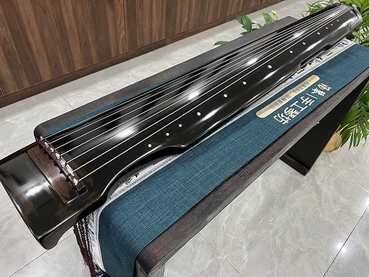 LANDTOM High-Level/Concert level pure handmade Zhongni style 100+ years Fir(杉木）Guqin/Chinese zither by famous master