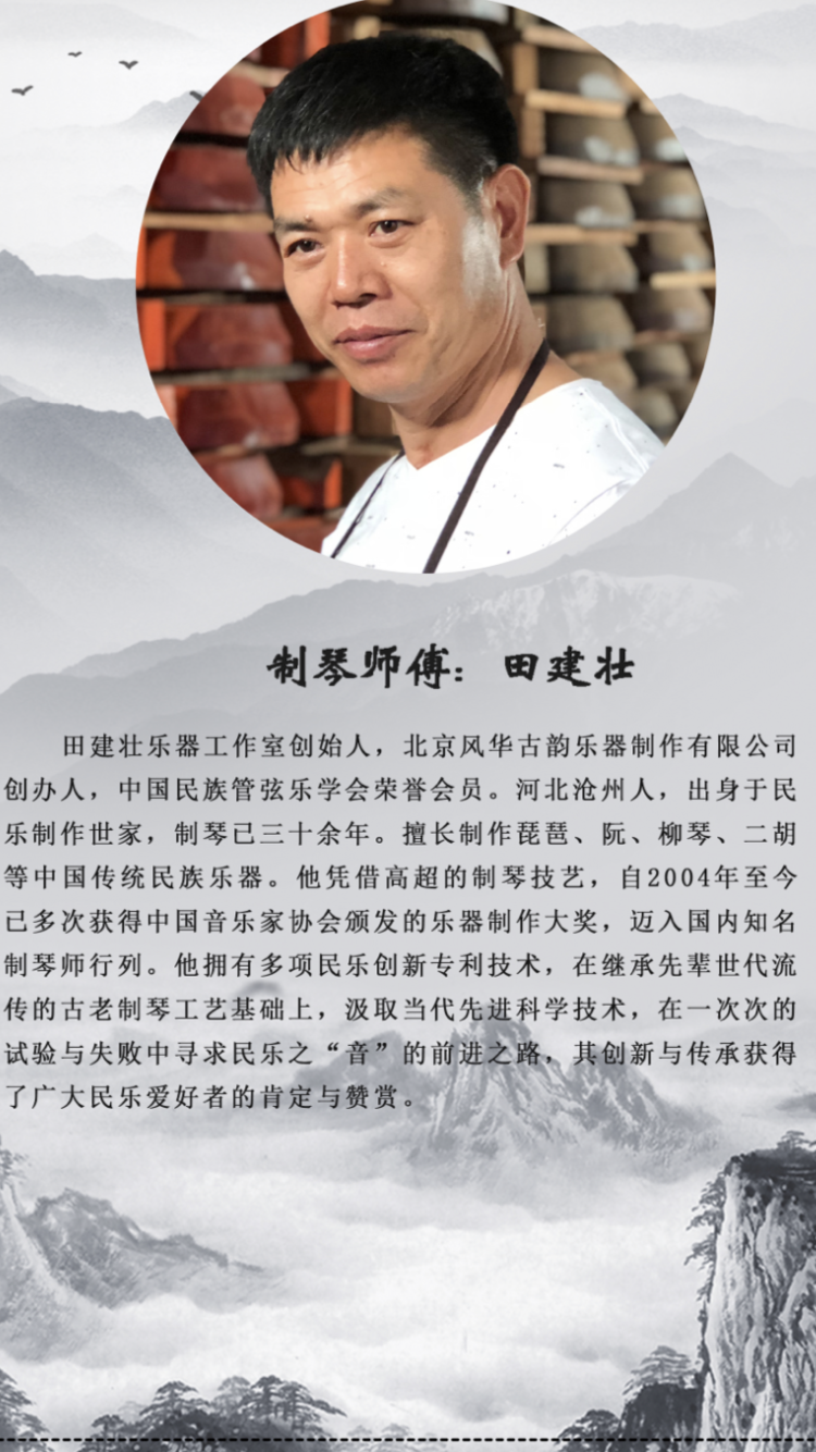 LANDTOM Concert and Colletion Level Rosewood-Dalbergiaoliveri Pipa for Musicians Chinese Pipa/Chinese Stringed Lute Made by Famous Pipa Master Tian JIanzhuang