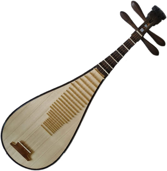 LANDTOM Professional Chicken-Wing Wood Chinese Lute Traditional National Stringed Instrument Pipa for Adults