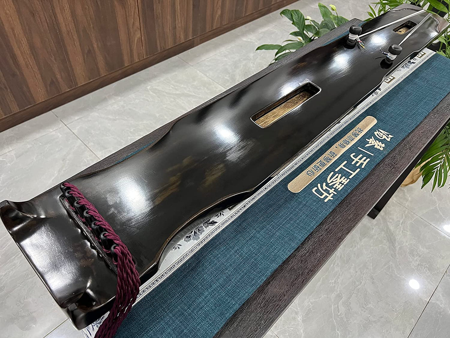 LANDTOM High-Level/Concert level pure handmade Zhongni style 100+ years Fir(杉木)Guqin/Chinese zither by famous master