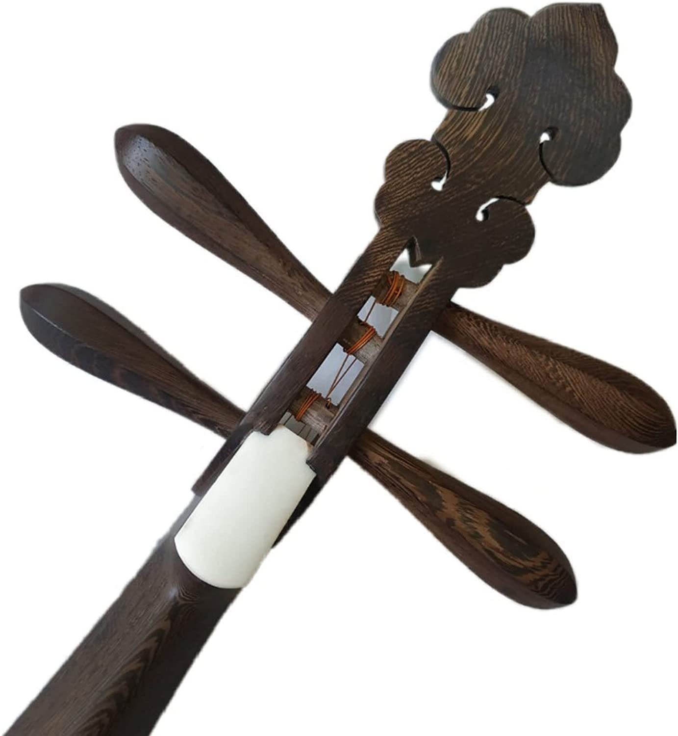 LANDTOM Professional Chicken-Wing Wood Chinese Lute Traditional National Stringed Instrument Pipa for Adults