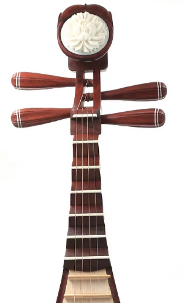 LANDTOM Top-grade Rosewood/African Redwood Chinese Lute Traditional National Stringed Instrument PiPa made by famous pipa masters Tianjianzhuang