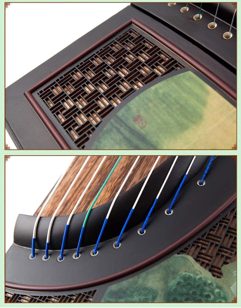 LANDTOM Professional Sandal and Paulownia Guzheng with Carved Shell (163cm) for Adults/Children/Senior/Intermediate/Beginner