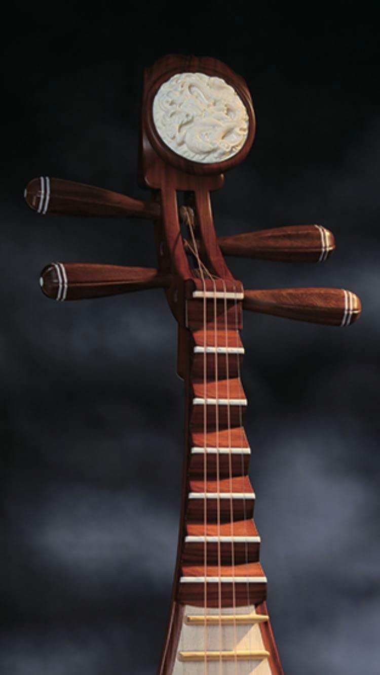 LANDTOM Concert and Colletion level Pau rosa (小叶红檀)Chinese Pipa/Chinese Stringed lute made by famous pipa master Tian JIanzhuang…