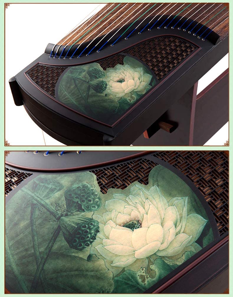 LANDTOM Professional Sandal and Paulownia Guzheng with Carved Shell (163cm) for Adults/Children/Senior/Intermediate/Beginner