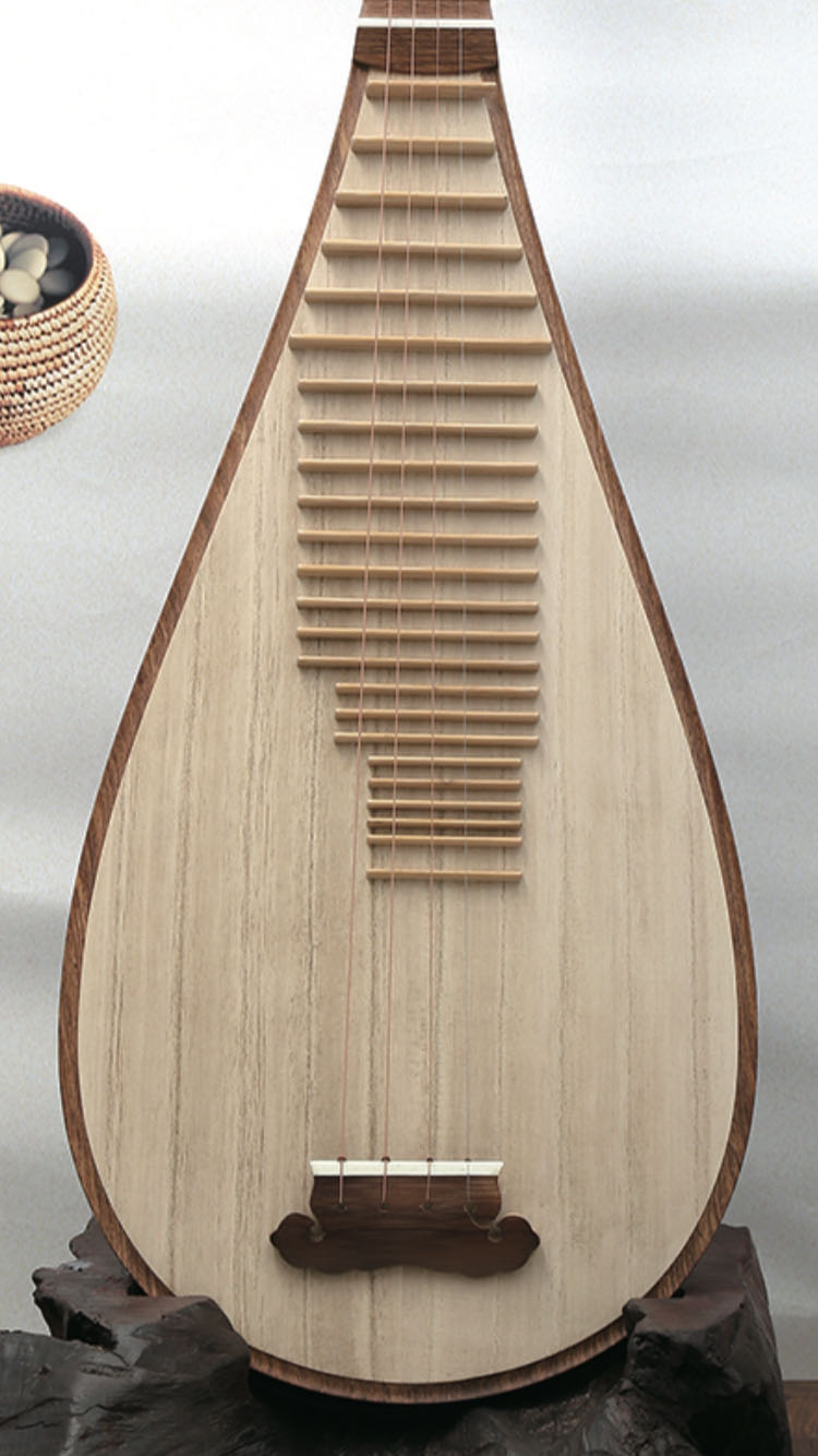 LANDTOM Concert and Colletion Level Rosewood-Dalbergiaoliveri Pipa for Musicians Chinese Pipa/Chinese Stringed Lute Made by Famous Pipa Master Tian JIanzhuang
