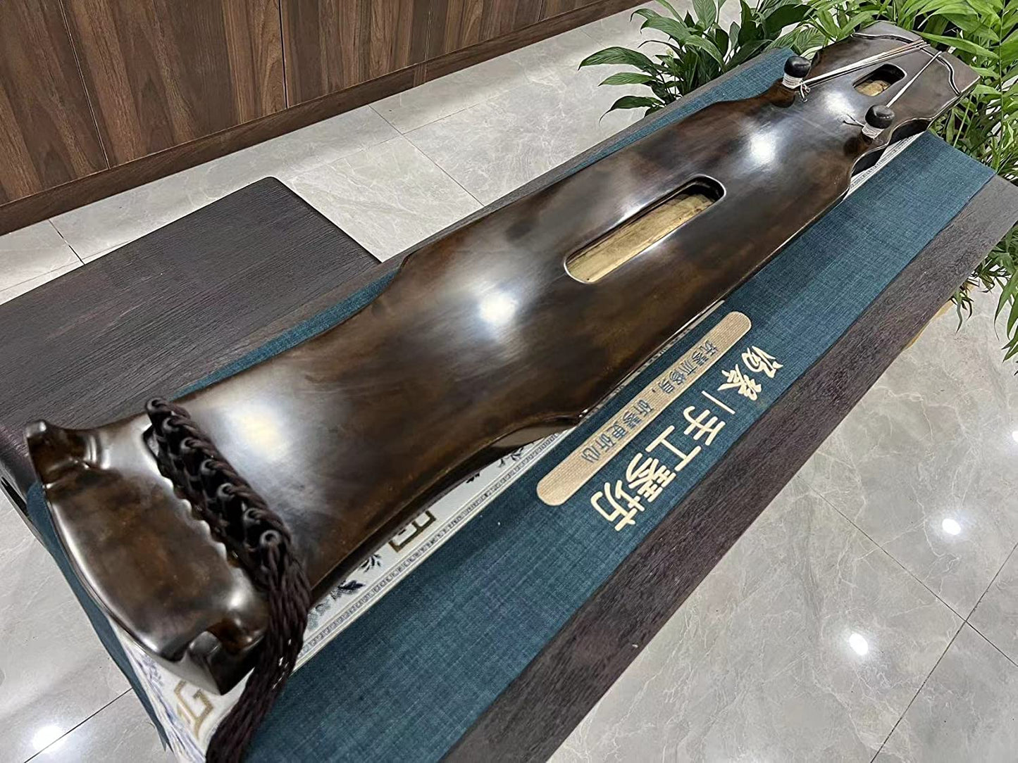 LANDTOM High-Level/Concert level pure handmade Fuxi style 100+ years Fir(杉木)Guqin/Chinese zither by famous master