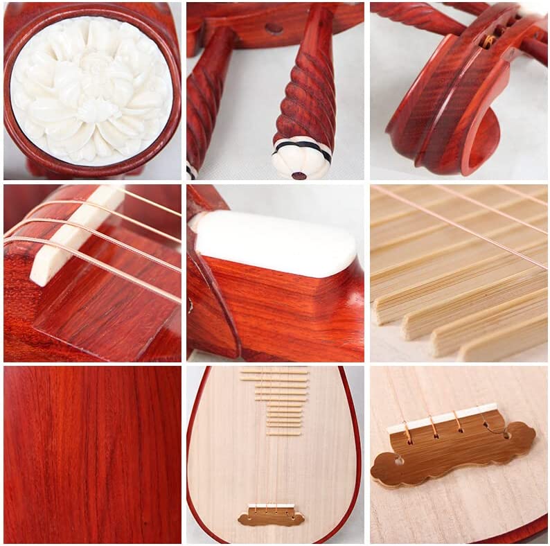 LANDTOM Entry level Rosewood(花梨) Chinese Lute Traditional National Stringed Instrument PiPa (adults-rosewood)…