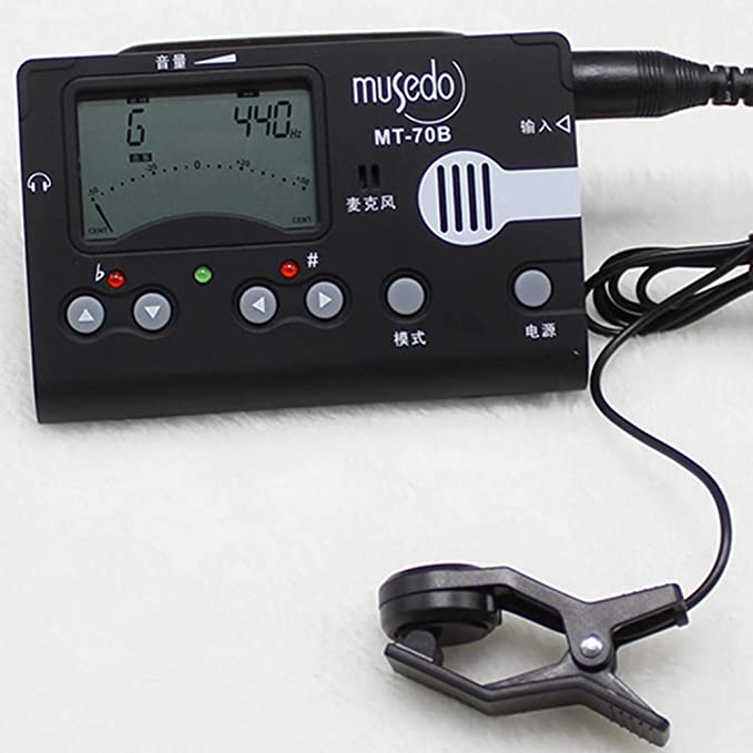 LANDTOM Cherub Musedo MT-80B/70B Electronic Digital LCD Guzheng tuner, Metronome 3 in 1 for Guzheng