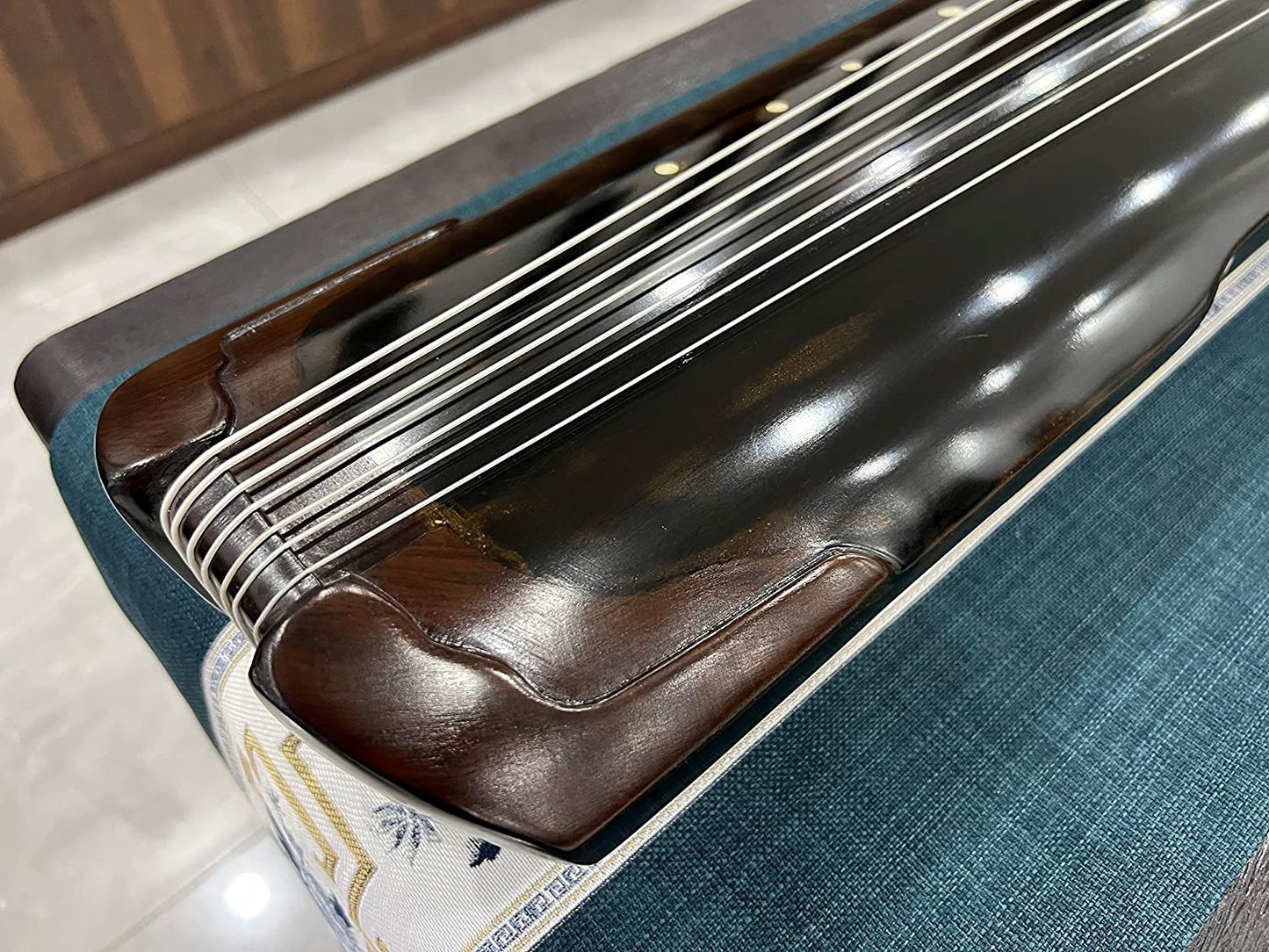 LANDTOM High-Level/Concert level pure handmade Zhongni style 100+ years Fir(杉木)Guqin/Chinese zither by famous master