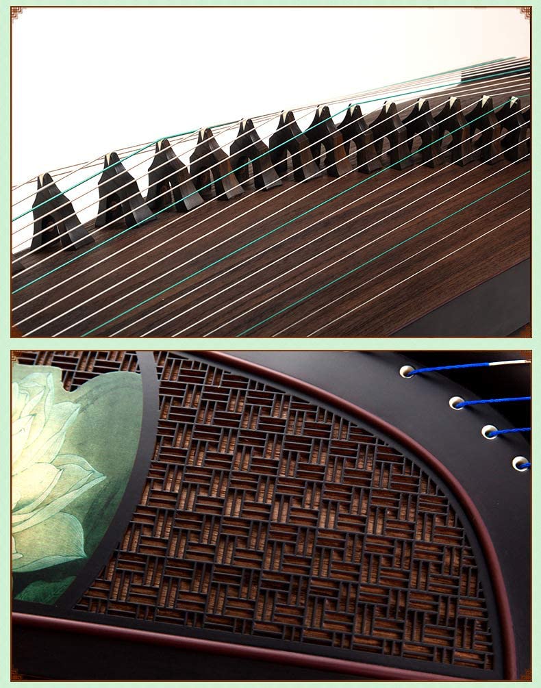 LANDTOM Professional Sandal and Paulownia Guzheng with Carved Shell (163cm) for Adults/Children/Senior/Intermediate/Beginner