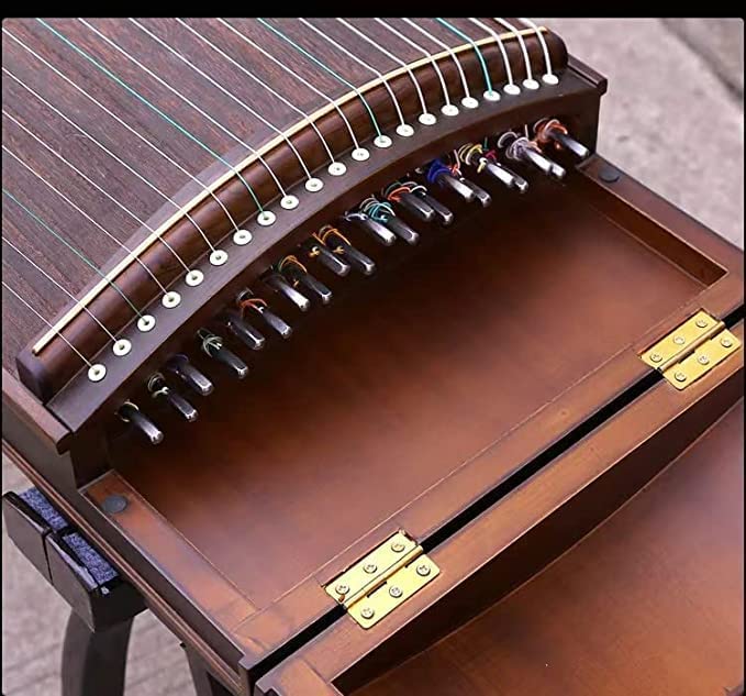 LANDTOM High level Chicken-wing(鸡翅木)Wood Guzheng(163cm) with Hand-Carved Craftwork For Adults/Children/Senior/Intermediate/Beginner…