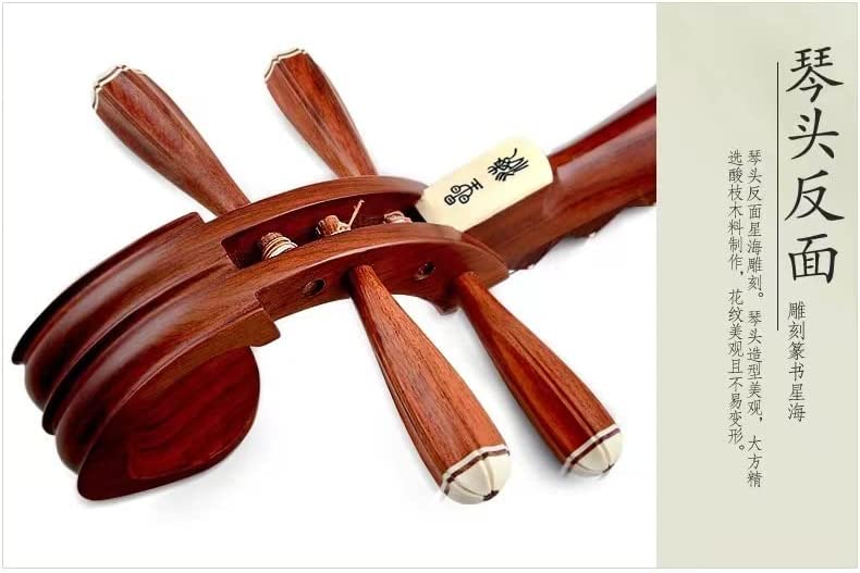 LANDTOM Professional Xing Hai brand Rosewood-Dalbergiaoliveri (老酸枝/学名奥氏黄檀) Chinese Lute Traditional Stringed Instrument PiPa for Adults 8914-1…