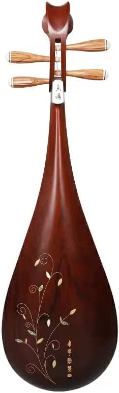 LANDTOM Professional Xing Hai/Yue Hai brand Dalbergiaoliveri (老酸枝/学名奥氏黄檀) Chinese Lute Traditional Stringed Instrument PiPa for Adults 914FH
