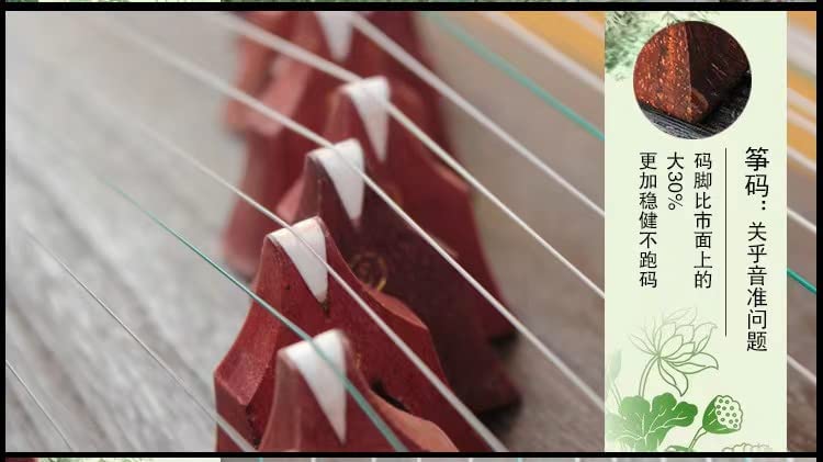 LANDTOM High level Rosewood (花梨木)Wood Guzheng(163cm) with Hand-Carved Craftwork For Adults/Children/Senior/Intermediate/Beginner…