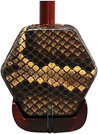 LANDTOM Red Sandalwood (Zitan) Erhu Chinese 2-string Violin Fiddle Musical Instrument + Free Accessories,Concert Level Erhu (Type B)