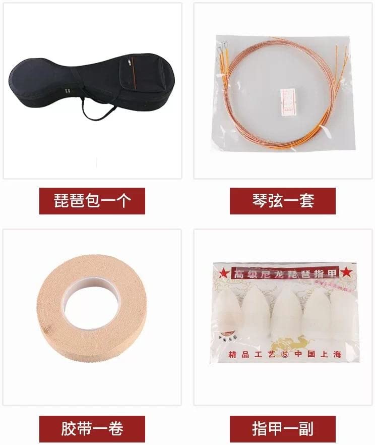 LANDTOM Professional Xing Hai brand Rosewood-Dalbergiaoliveri (老酸枝/学名奥氏黄檀) Chinese Lute Traditional Stringed Instrument PiPa for Adults 8914-1…