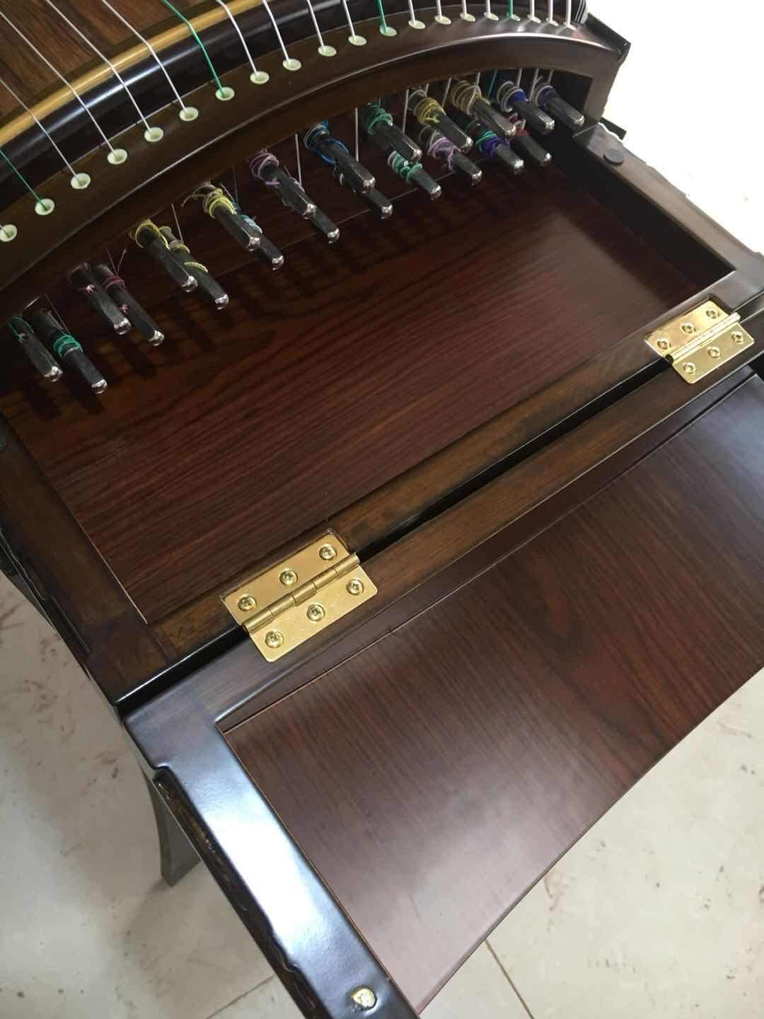 Landtom® Professional Nanmu Wood 纯实木 Guzheng(163cm) with Hand-Carved Craftwork For Adults/Children/Senior/Intermediate/Beginner (Roaring Dragon)…