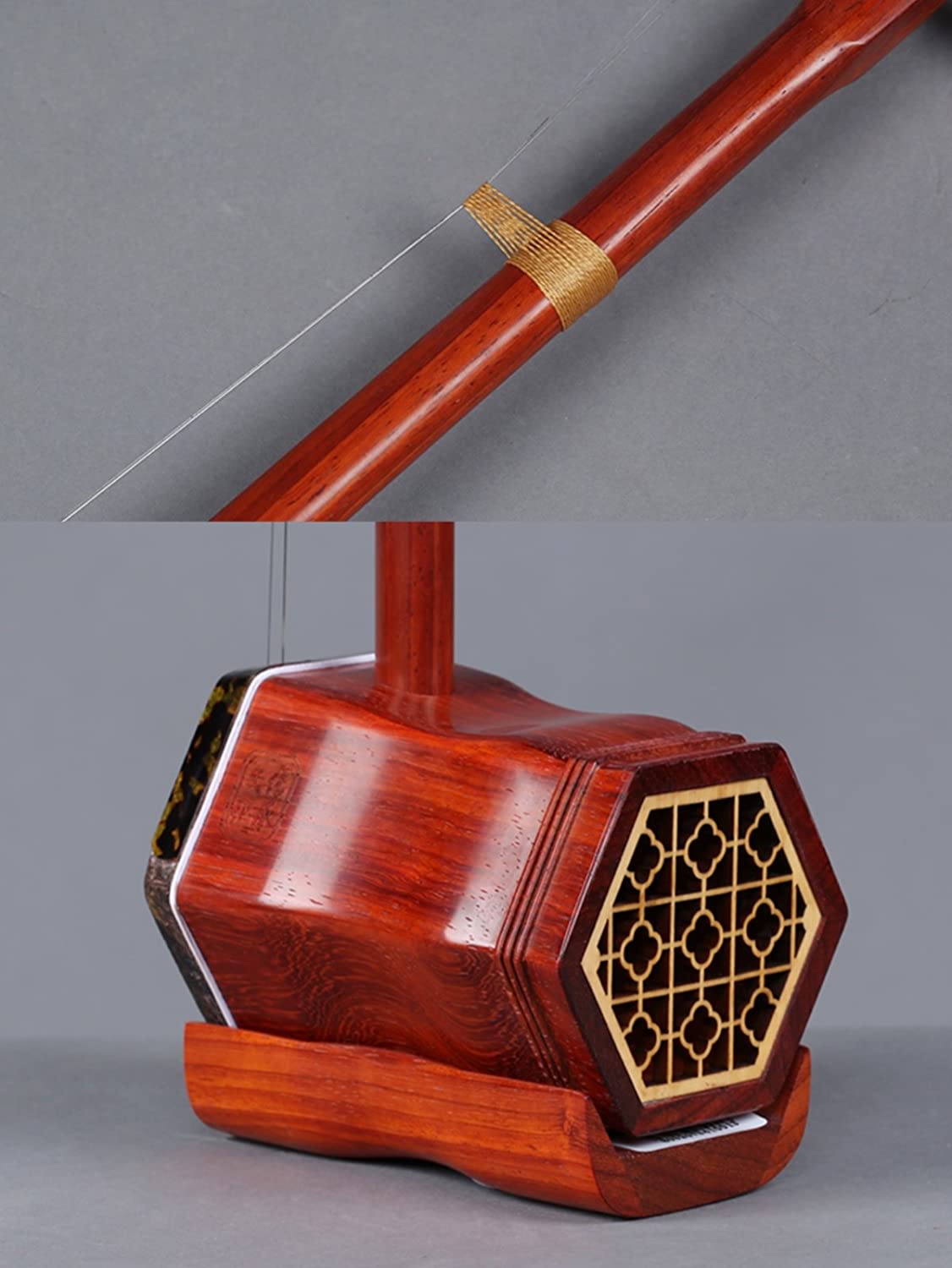 LANDTOM Rosewood Erhu Chinese 2-string Violin Fiddle Musical Instrument + Free Accessories, Fulfilled by Amazon