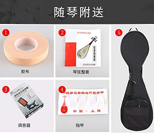 LANDTOM Entry level Rosewood(花梨) Chinese Lute Traditional National Stringed Instrument PiPa (adults-rosewood)…