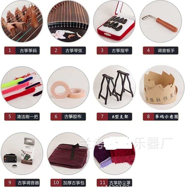 LANDTOM Professional Paulownia Guzheng(163cm)for Adults/Children/beginner (Elegant Orchid)…