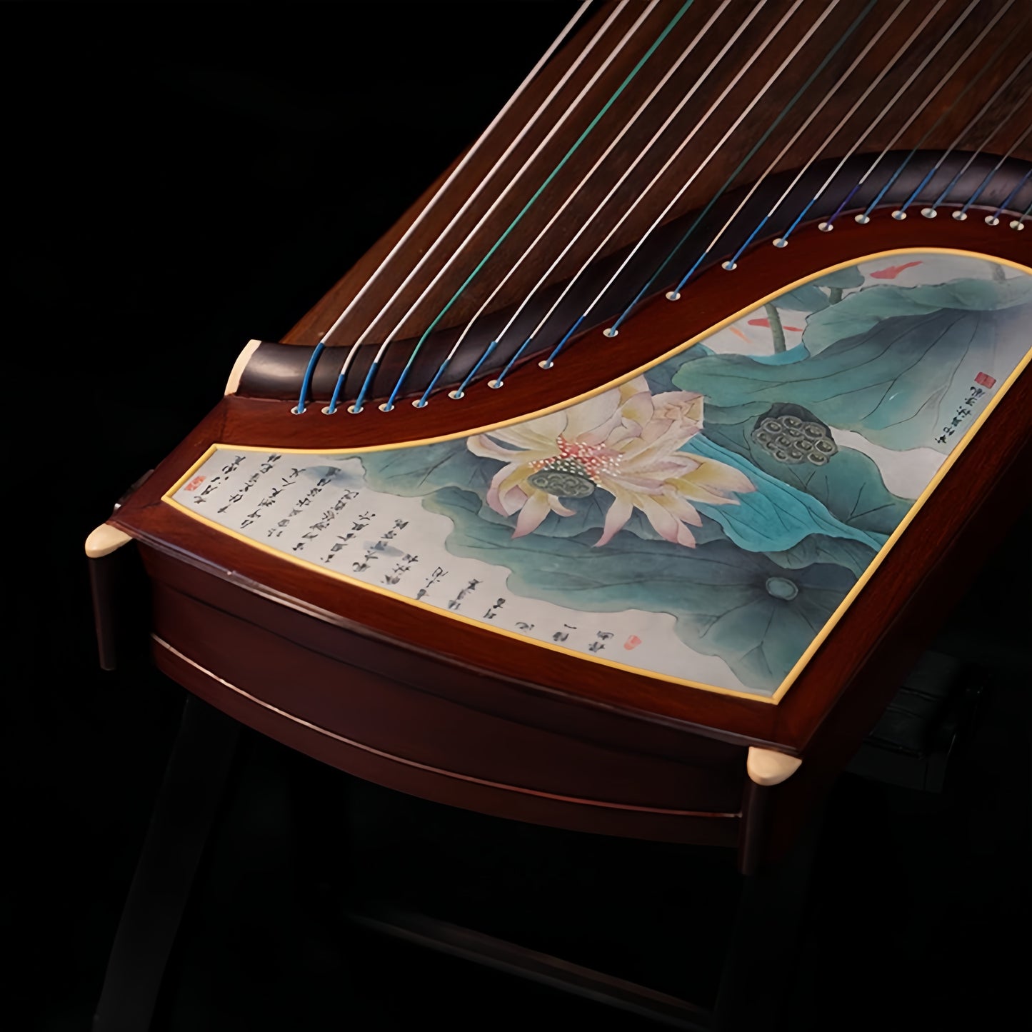 Dunhuang Professional Level Autumn Lotus Serenade Teak Guzheng 691B-R 敦煌牌芙蓉秋韵 for Professional Performancers Graded Examinations