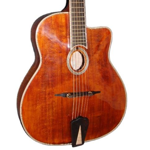 LANDTOM High Quality Handmade Jazz Guitar Antique Color, Customizable Maple Jazz Acoustic Electric Guitar