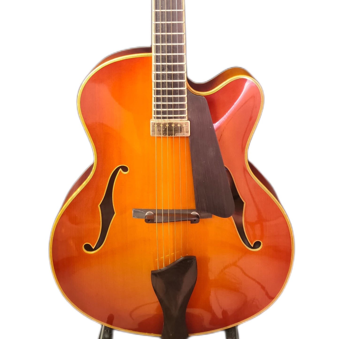 LANDTOM Customizable Handmade 3A Solid Maple Jazz Electric Guitar Best Acoustic with Ebony Fingerboard and Spruce Body Made From Solid Wood