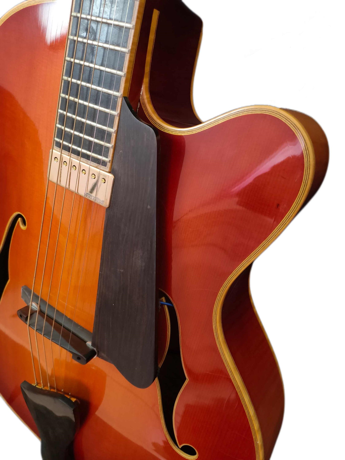 LANDTOM Customizable Handmade 3A Solid Maple Jazz Electric Guitar Best Acoustic with Ebony Fingerboard and Spruce Body Made From Solid Wood