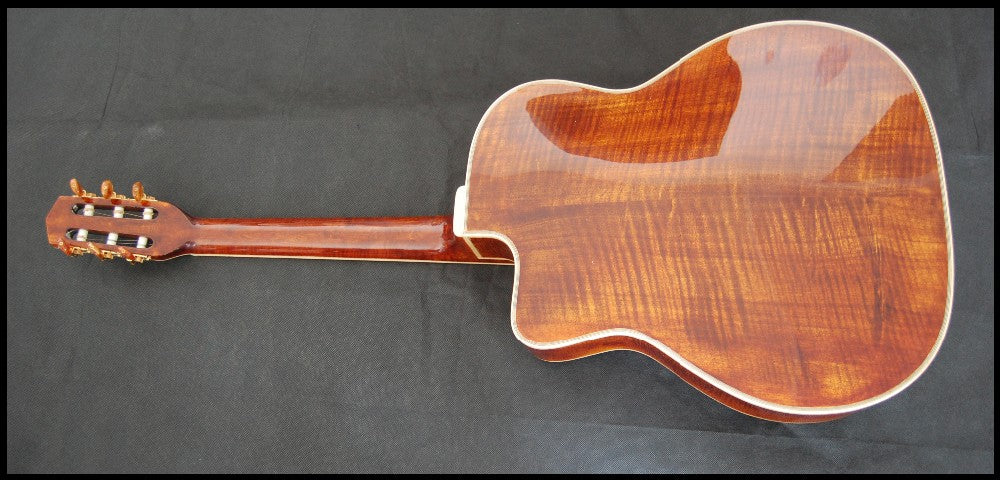 LANDTOM High Quality Handmade Jazz Guitar Antique Color, Customizable Maple Jazz Acoustic Electric Guitar