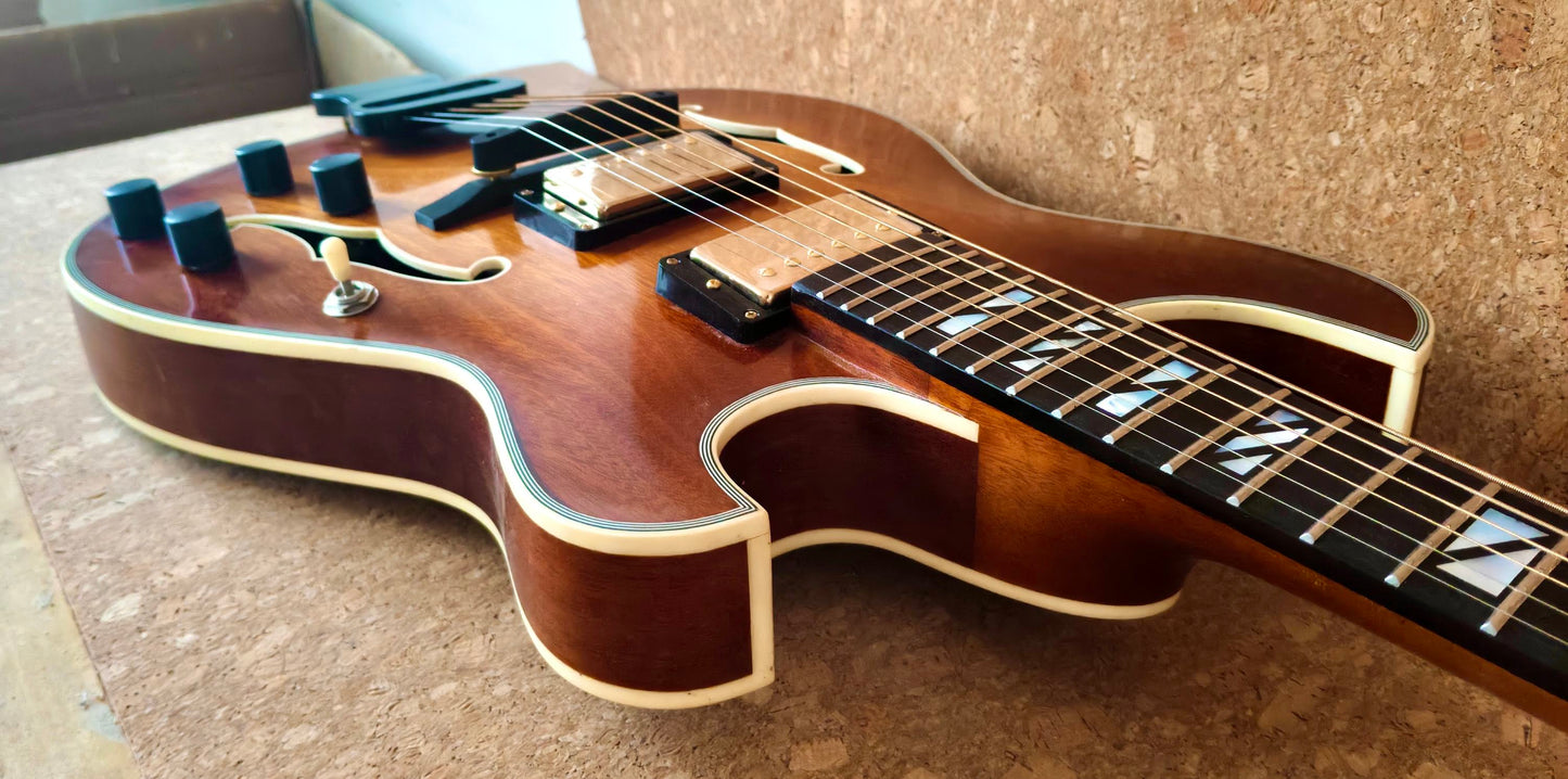 LANDTOM Customizable Handmade Archtop Languedoc Style Jazz Guitar-Luthier Guitar Carved Mahogany Body Ebony Fingerboard Professional Electric Guitar