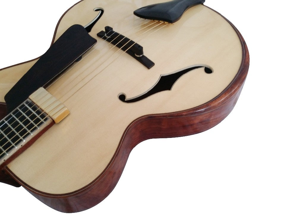 LANDTOM Customizable Handmade Solid Jacaranda Wood Archtop Electric Guitar with Maple Back/Side and Ebony Fingerboard Fully Handmade