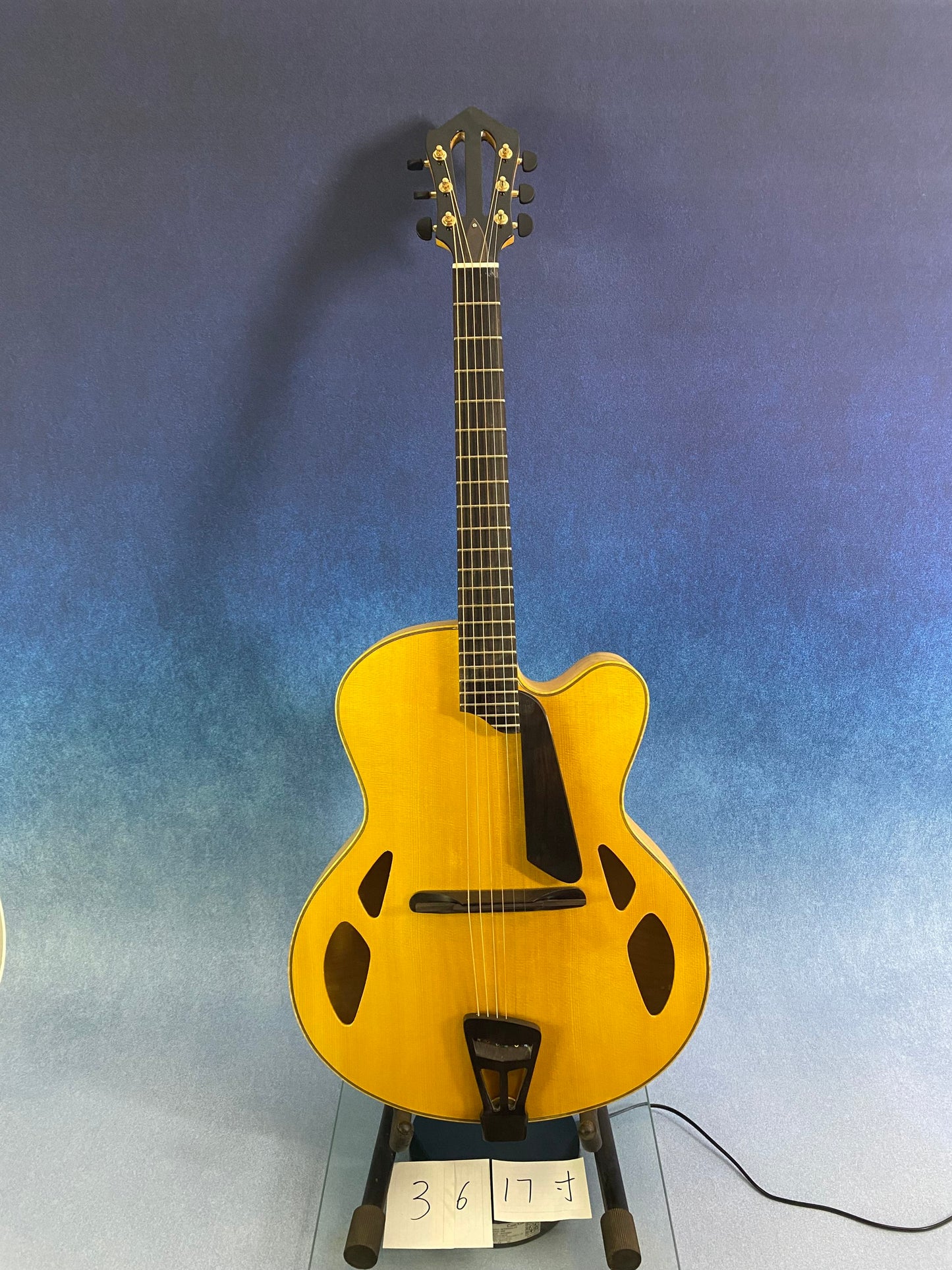 LANDTOM YCNC Acoustic Hollow Archtop Jazz Guitar Handcrafted Solid Maple Wood Ebony Fingerboard Professional Custom Ready Ship