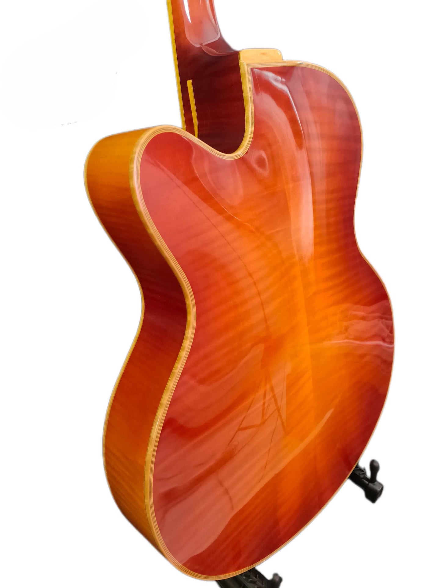 LANDTOM Customizable Handmade 3A Solid Maple Jazz Electric Guitar Best Acoustic with Ebony Fingerboard and Spruce Body Made From Solid Wood
