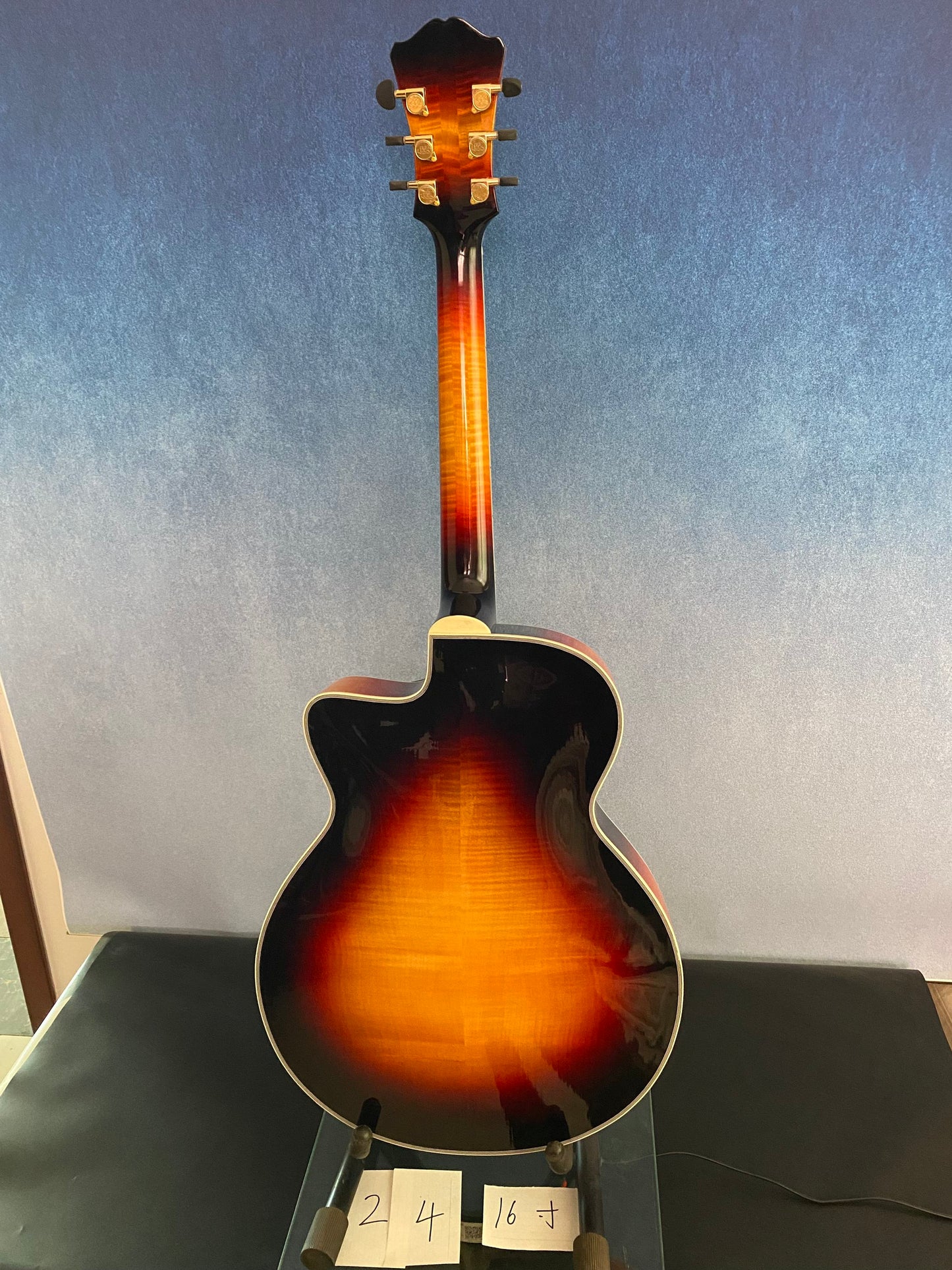 LANDTOM Customizable Handcarved Jazz Guitar Maple Top Maple Body Customizable Electric Guitar Ebony Fingerboard Archtop Professional Performance
