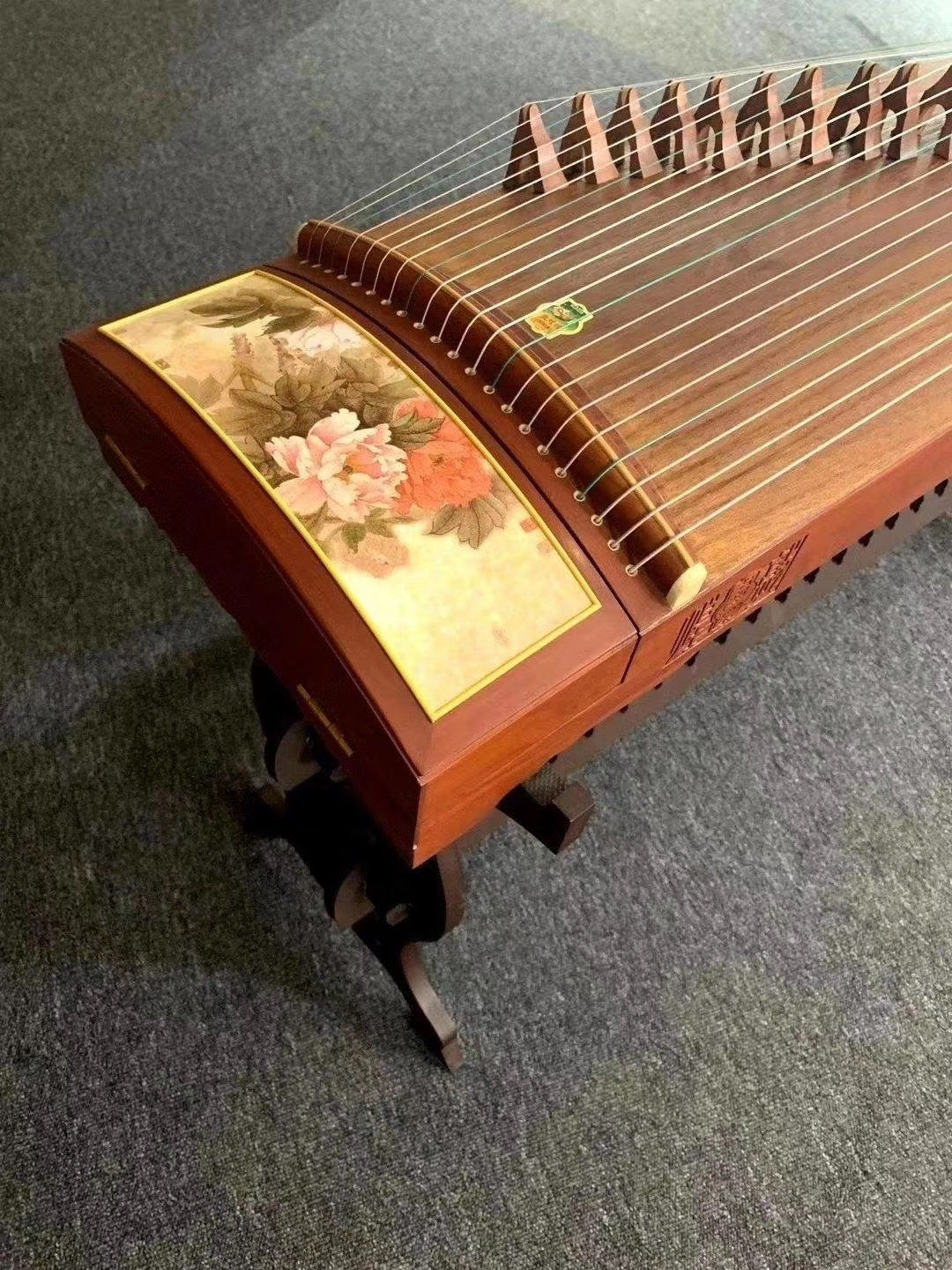 Dunhuang Entry Level Silken Blossoms African Blackwood Guzheng 696B-R 敦煌牌国色天香 for Begginers Performancers Graded Examinations